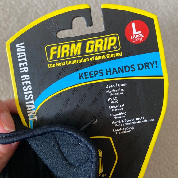 NWT FIRM GRIP Gloves Water Resistant Size Large - Picture 5 of 8